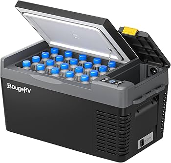 Amazon | BougeRV ポータブル冷蔵庫 車載れいぞうこ 20L -22℃～10