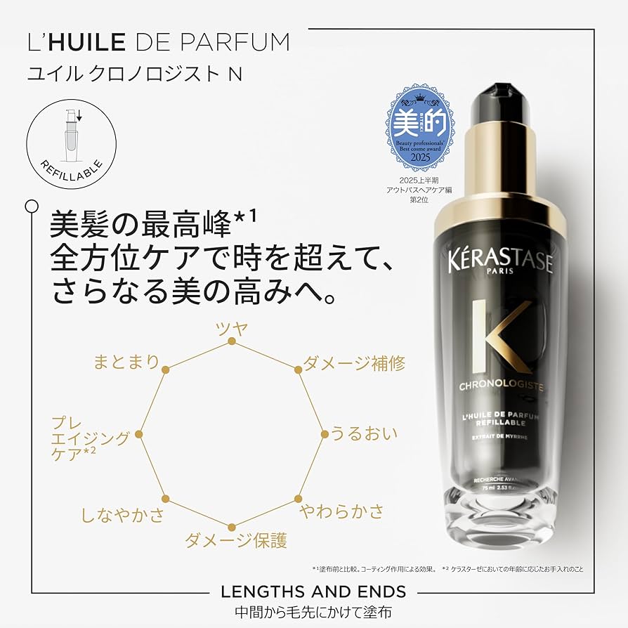 Amazon.co.jp: ケラスターゼ ヘアオイル ユイル クロノロジスト 75mL