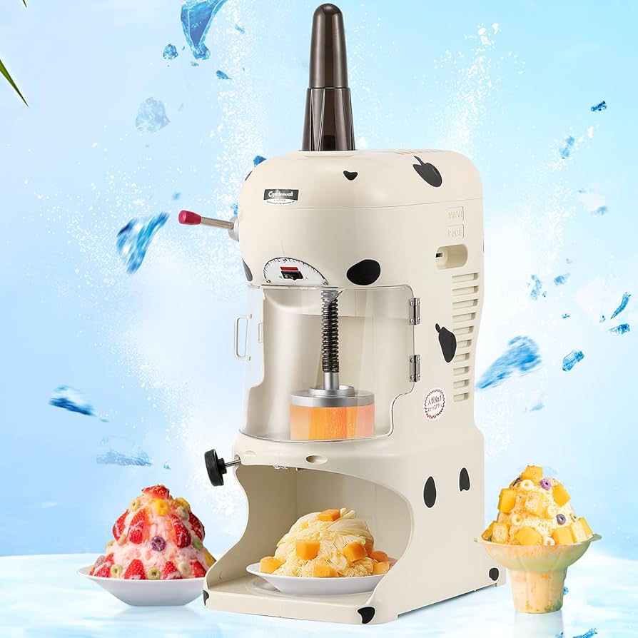 Amazon | CGOLDENWALL かき氷機 電動 ふわふわ 業務用 台湾風かき氷