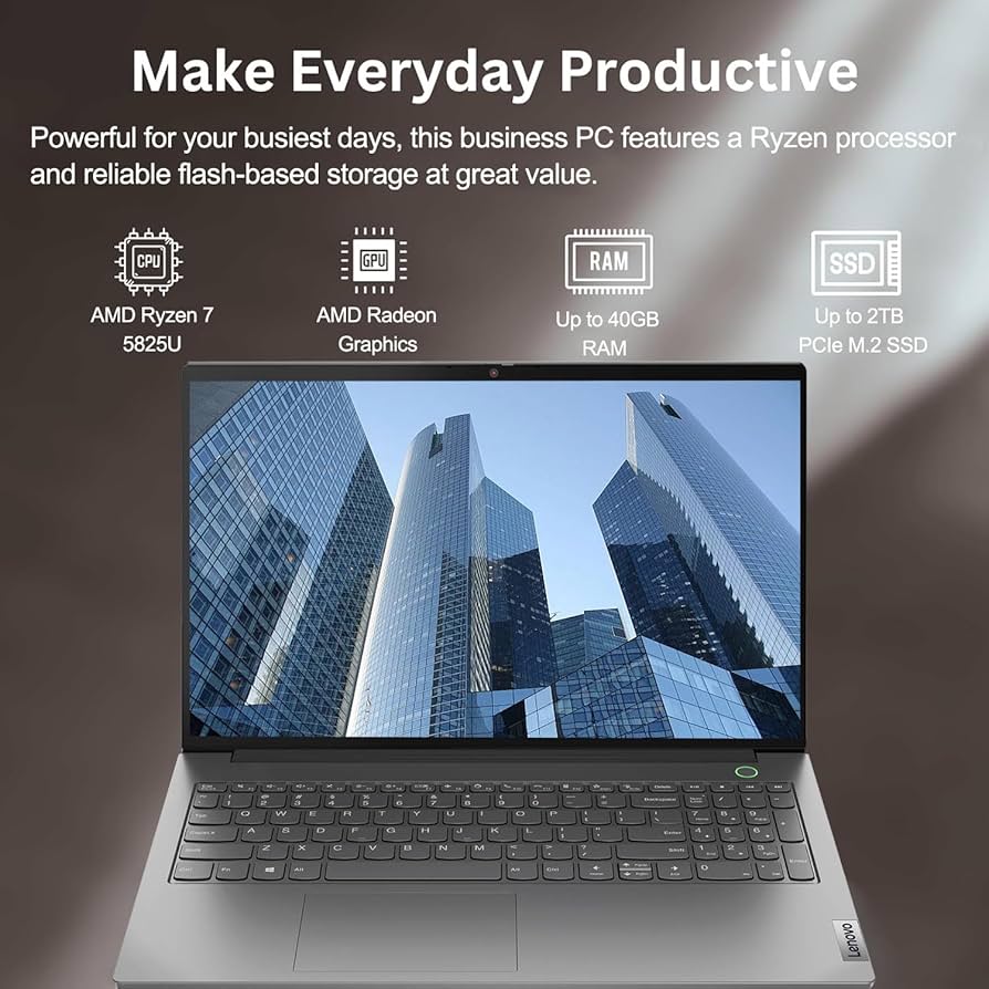 Amazon.com: Lenovo ThinkBook 15 Business Laptop, 15.6