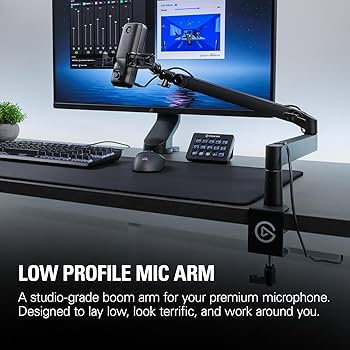 Elgato Wave Mic Arm LP - Premium Low Profile Microphone Arm with