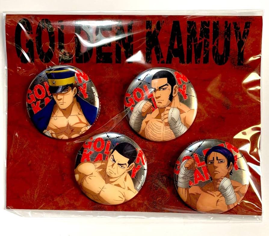 Amazon.co.jp: ゴールデンカムイ 金カム 缶バッジ スチェンカ 月島 鯉