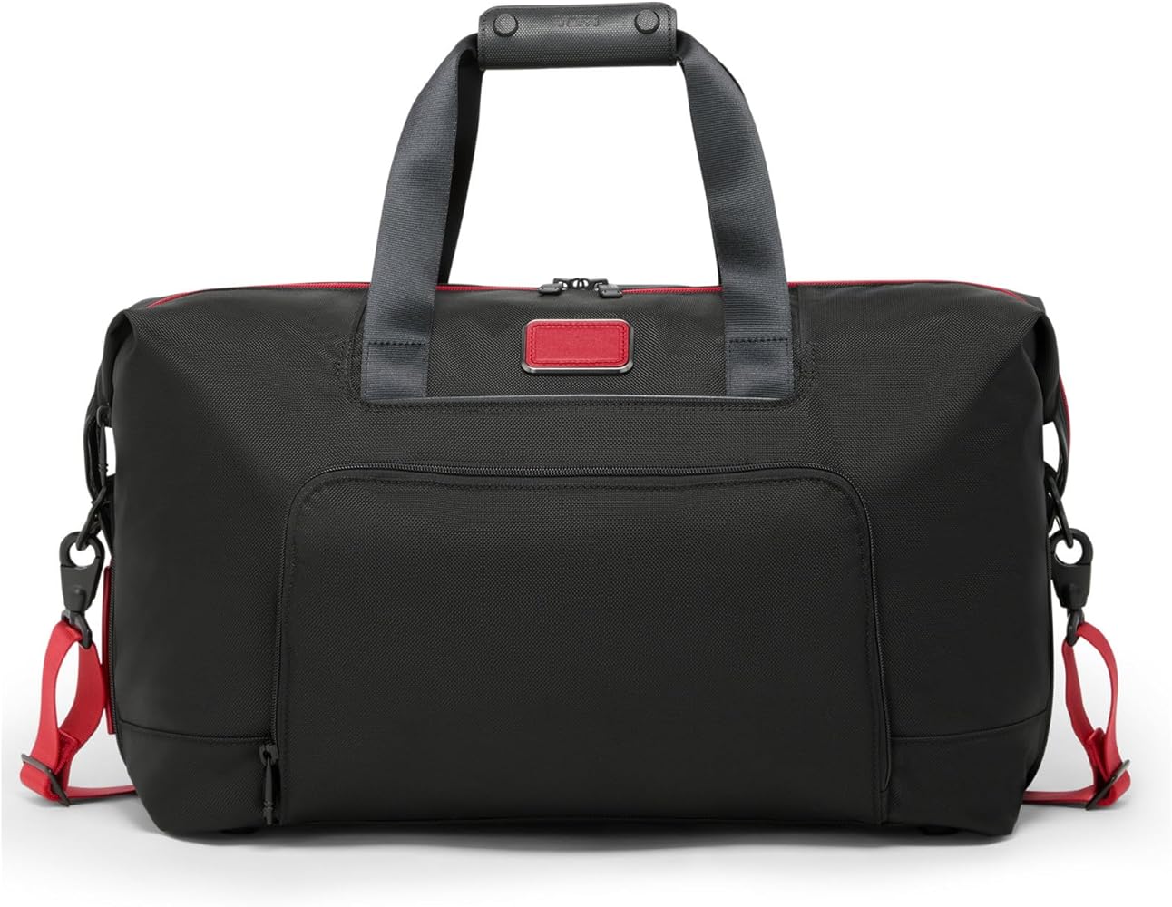 Amazon.com | Tumi Mens Double Expansion Satchel Black/Red One Size