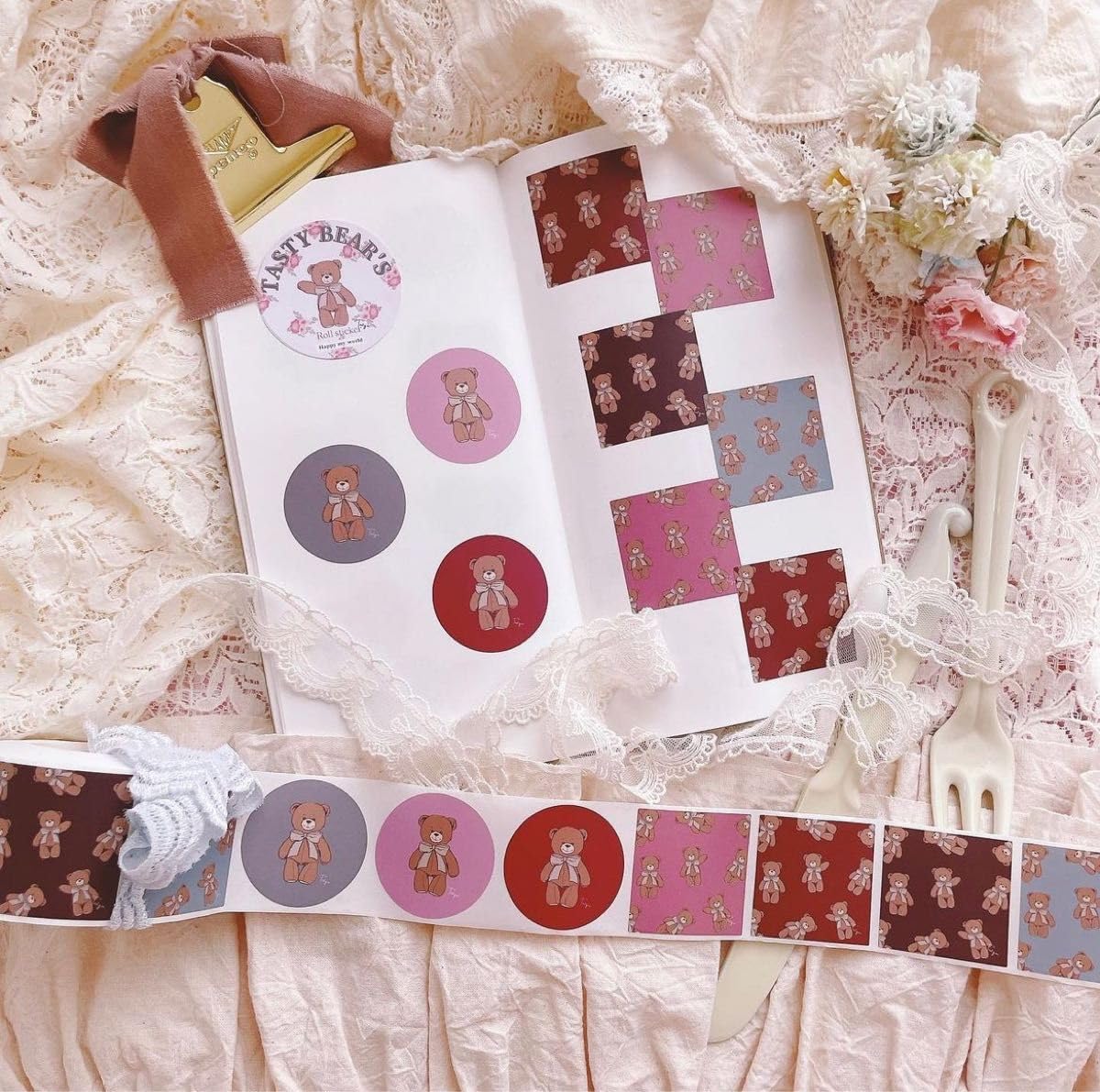 ♡aromantic メモ シール♡ ARomanticさん ロールシール・テープ・メモ