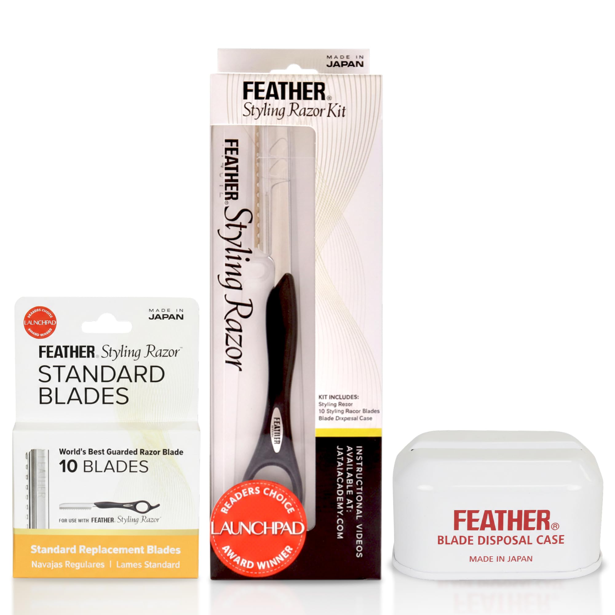 Amazon.com: Feather - Standard Styling Razor Kit – Ergonomic 7.25