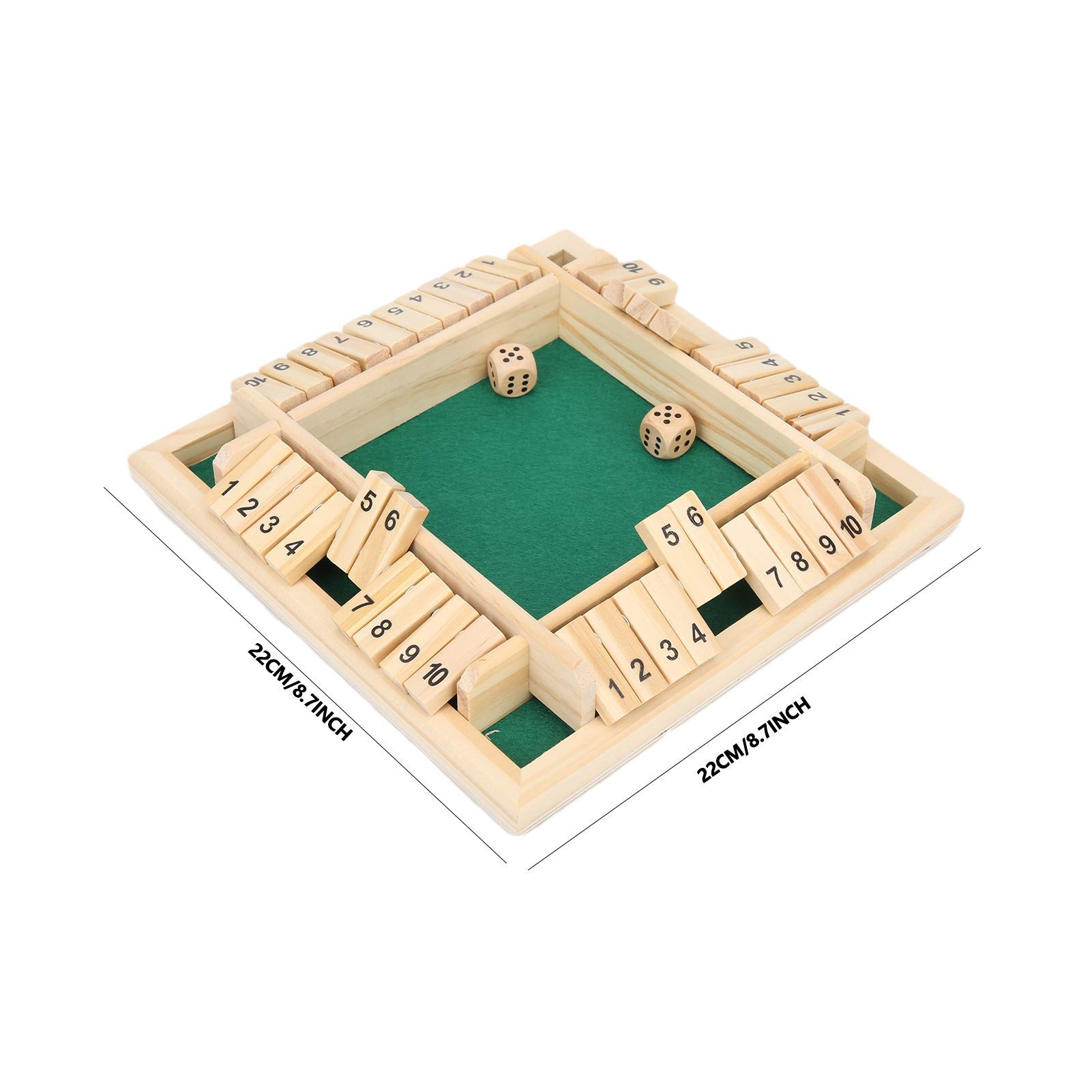 Amazon | Agatige Shut The Box ダイスゲーム 木製フリップボード