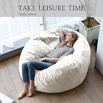 yoibo ビーズクッションカバー 白黒ストライプ yoibo ビーズクッション