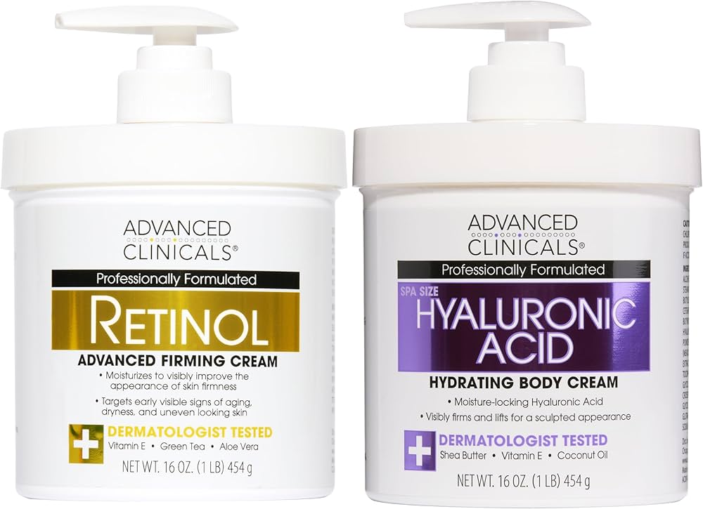 Amazon.com : Advanced Clinicals Retinol Body Cream + Hyaluronic
