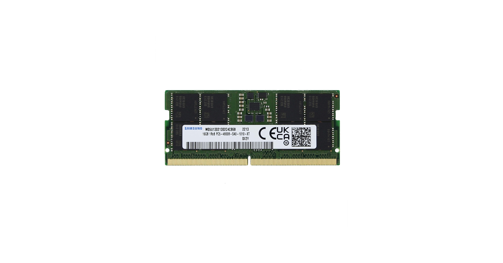 Samsung 16GB DDR5 4800MHz PC5-38400 SODIMM 1Rx8 Single Rank CL40