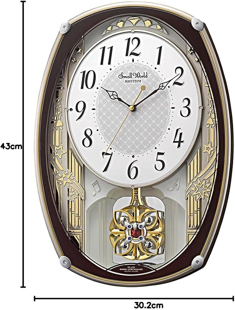 Amazon.co.jp: リズム(RHYTHM) 掛け時計 電波 アナログ スモール