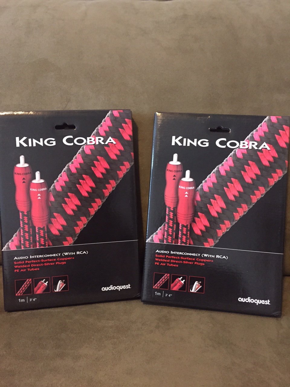 Amazon | AudioQuest Kingcobra オーディオケーブル - RCAプラグ 1m