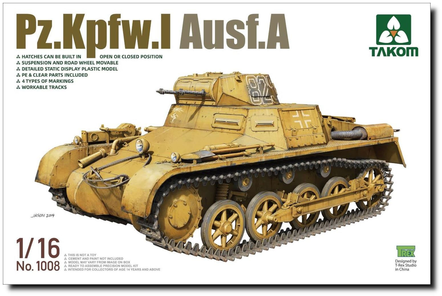 Amazon.com: TAKOM TAK1008 Pz.Kpfw.I Ausf.A 1:16 : Arts, Crafts