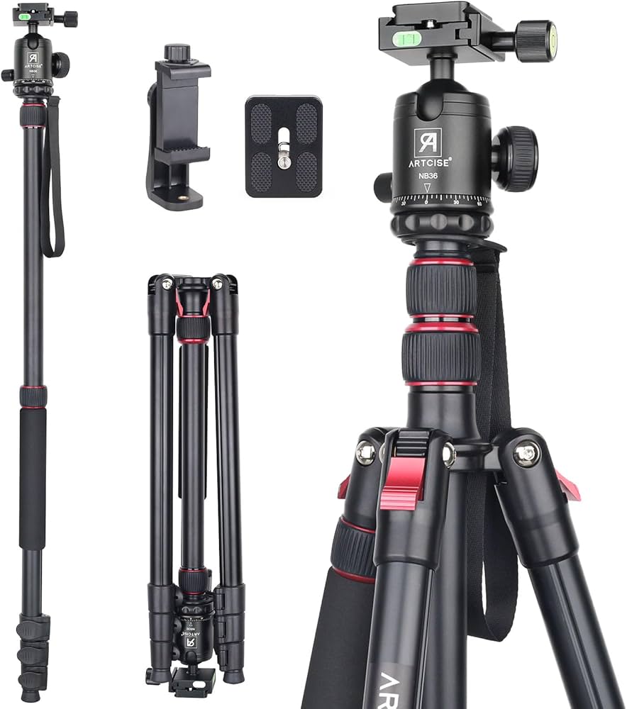 Amazon | ARTCISE 軽量 アルミ カメラ 三脚&36mmボール雲台キット