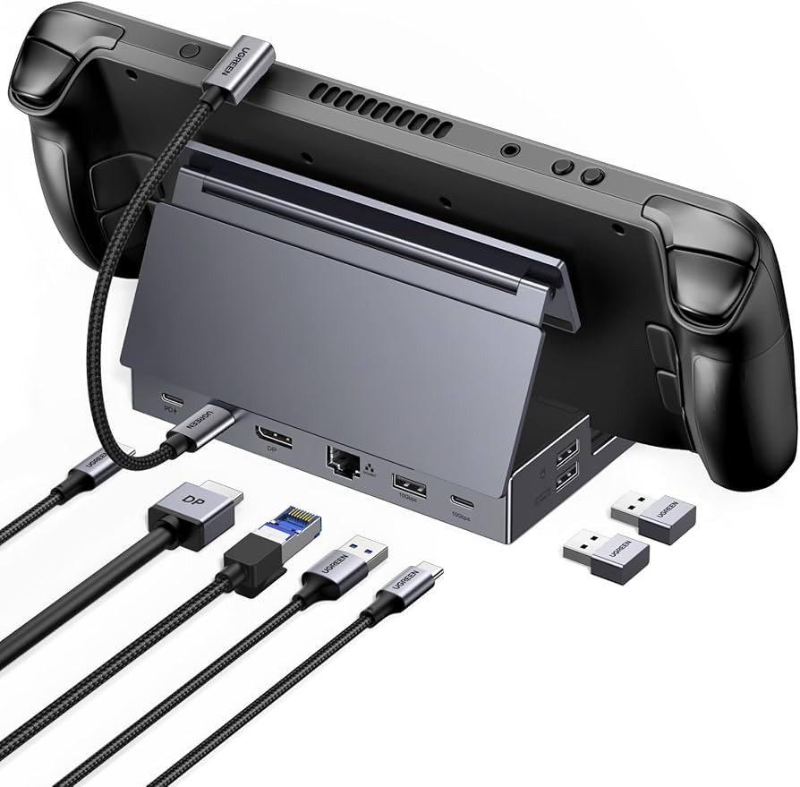 UGREEN Steam Deck Dock 9-in-1,USB C Hub with 4K@120Hz DP, Gigabit