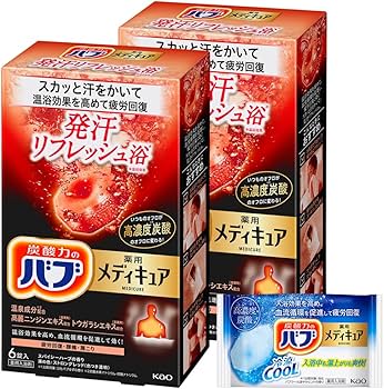 Amazon | バブ メディキュア 発汗リフレッシュ浴 6錠×2個 + 入浴剤