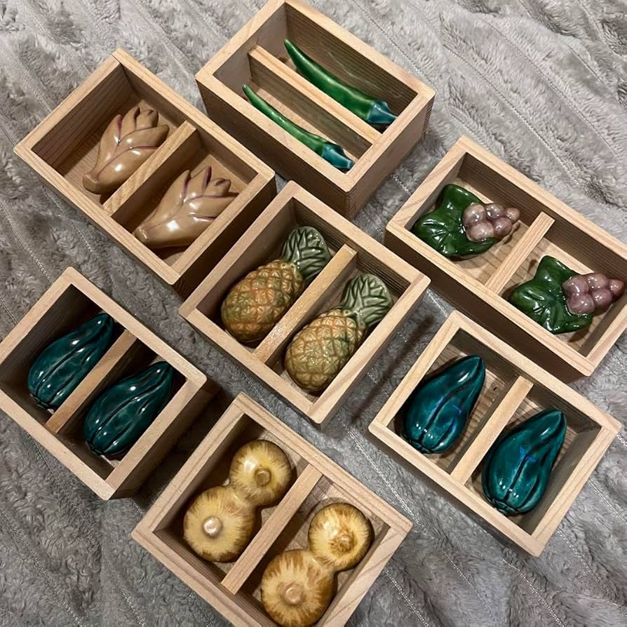 Amazon.co.jp: 京焼 平安 松斉造 恵作 共箱 高級 極上 箸置 木箱 和風