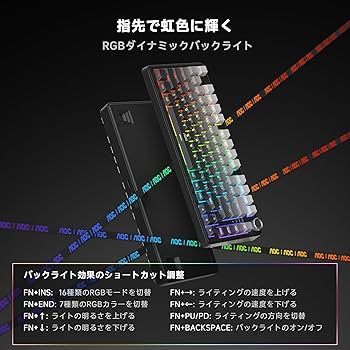 Amazon | 【国内正規品】AOC GK330 ゲーミングキーボード ワイヤレス