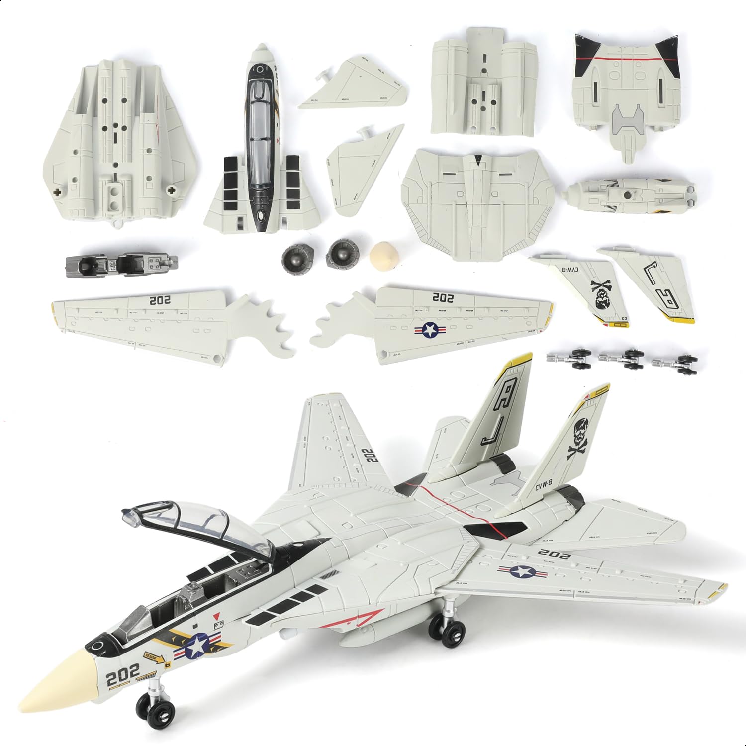 1/72スケール F-14 トムキャット F-4 ファントム プラモデル 4個 1/72