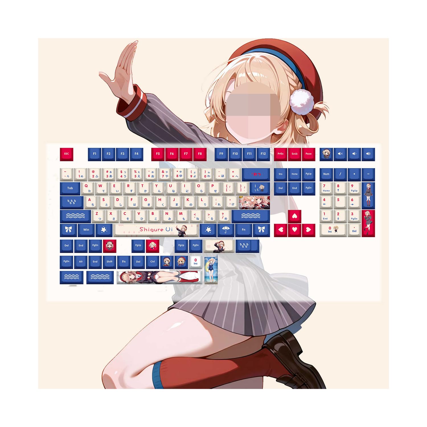 Amazon | 時雨羽衣（しぐれうい）日本語配列 キーキャップ PBT 熱昇華