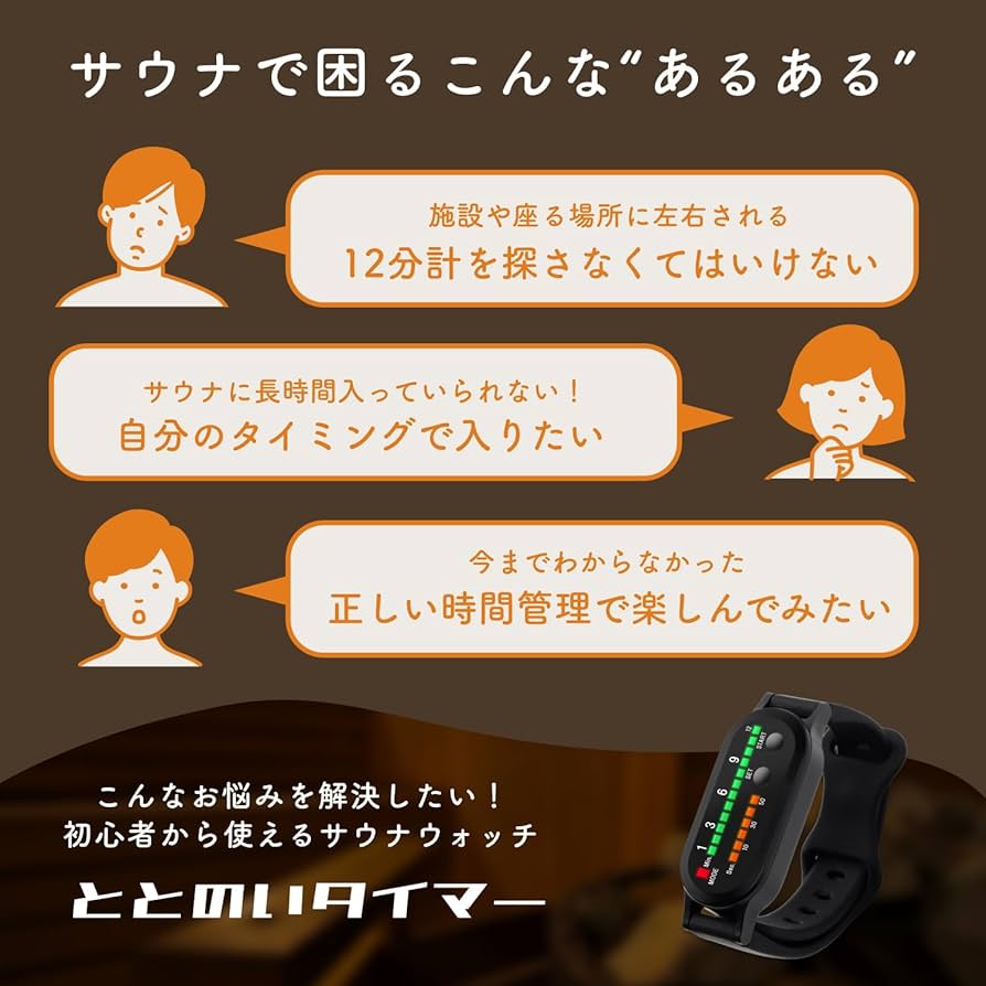 Amazon.co.jp: ZEN STATE ととのいタイマー サウナウォッチ 腕時計