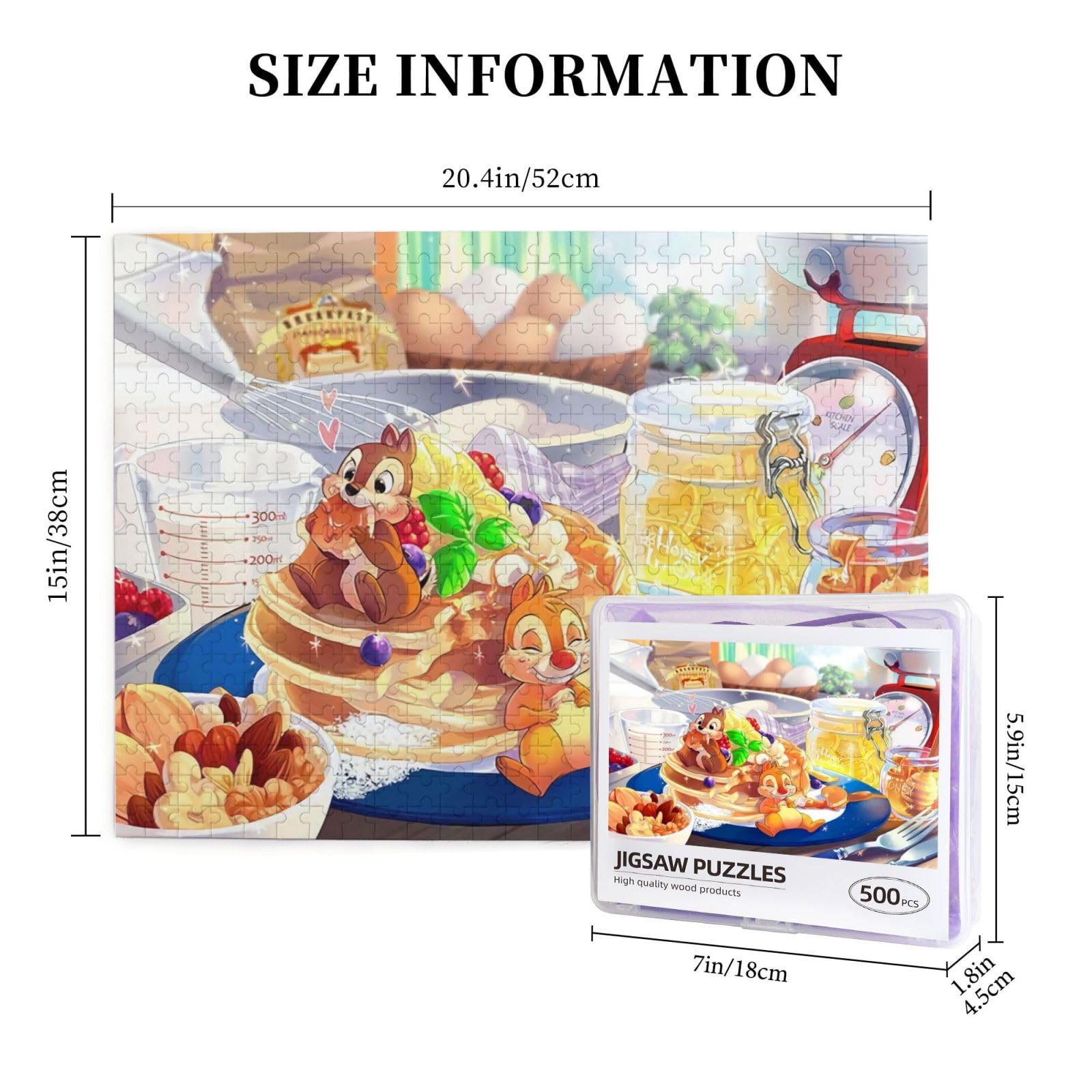 Amazon.co.jp: NEKKIIパズル チップ デール ジグソーパズル 木製 500