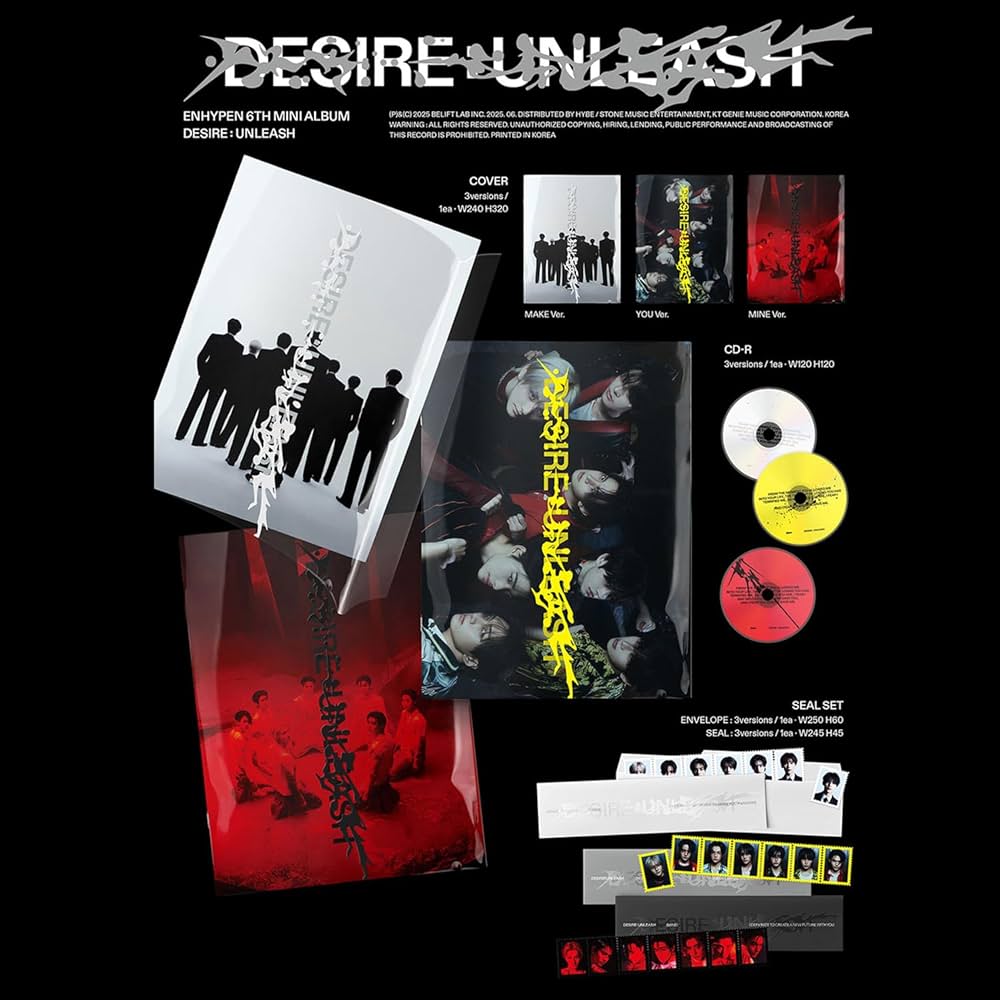 ENHYPEN, ENHYPEN, ENHYPEN - [DESIRE : UNLEASH] (MINE Ver.) Cover +