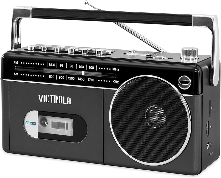 Amazon.co.jp: Victrola Mini Bluetooth ブームボックス カセット