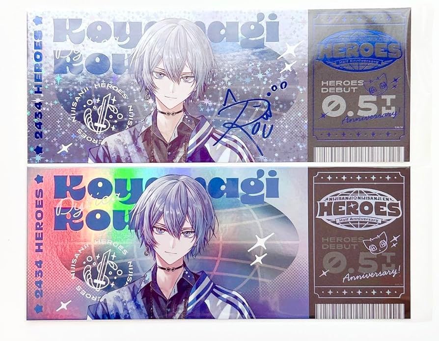 Amazon.co.jp: にじさん チケット風カード 小柳ロウ 箔押しサイン1