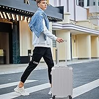Amazon.com | AnyZip Luggage PC+ABS Aluminum Frame Zipperless