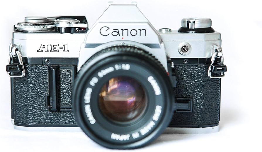 Vintage Canon AE-1 35mm SLR Camera with 50mm 1:1.8 Lens (Renewed