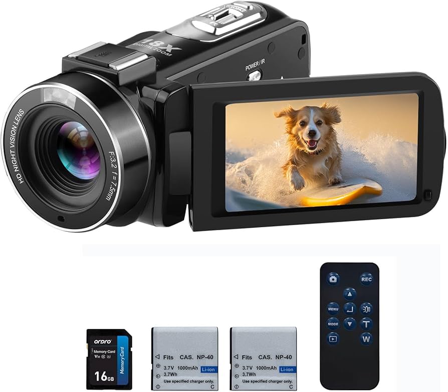 Amazon.com : ORDRO Video Camera Camcorder, 1080P 30FPS IR Night