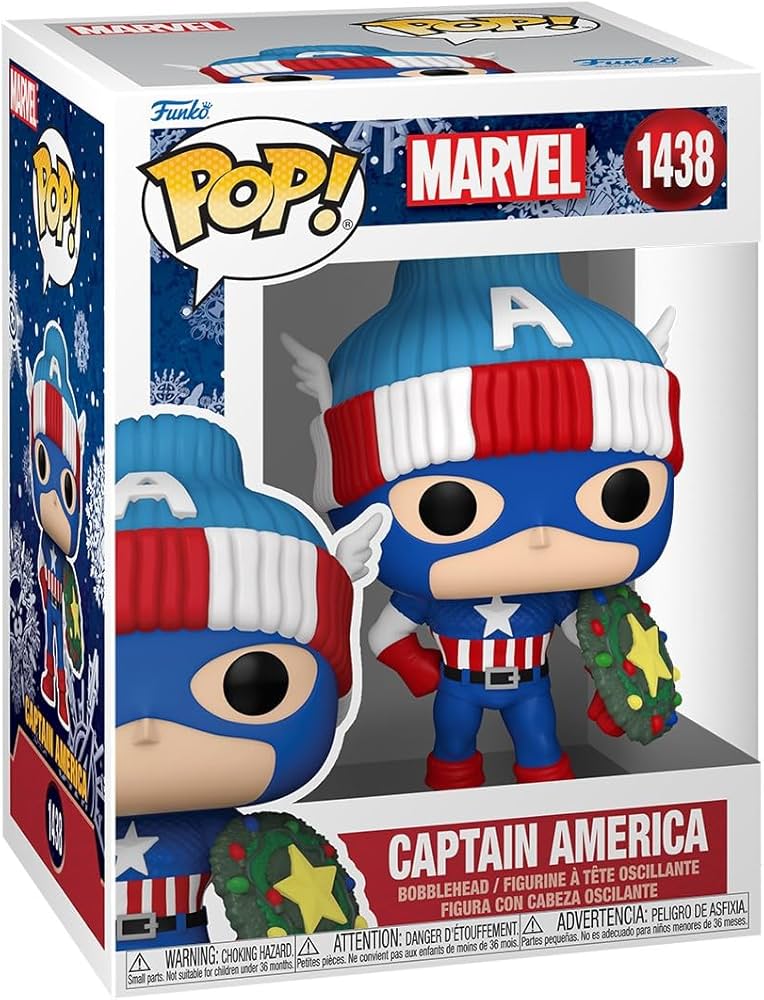 Amazon.com: Funko POP! Marvel: Holiday – Captain America - Marvel