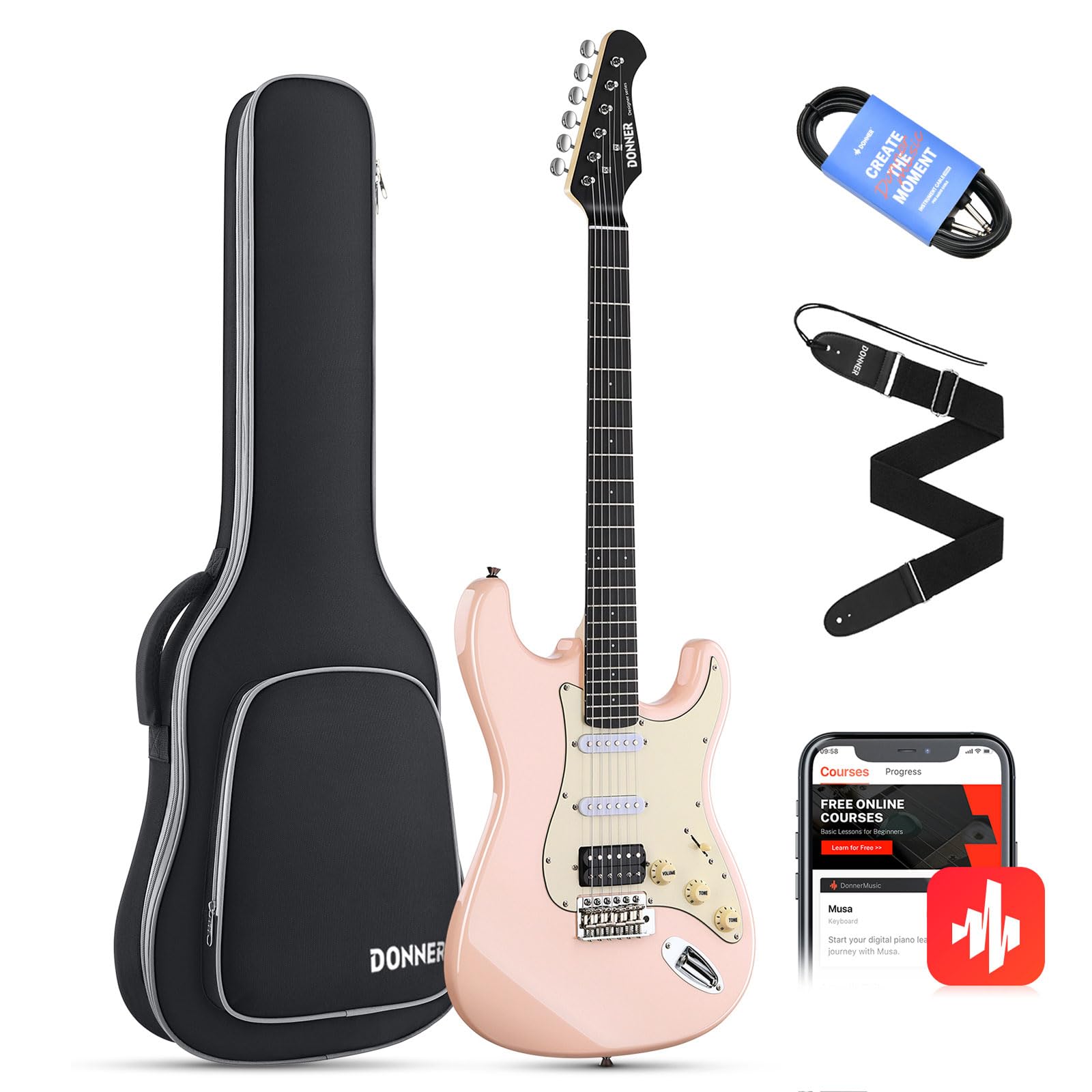 Amazon.com: Donner 39 Inch Electric Guitar, Designer Series DST