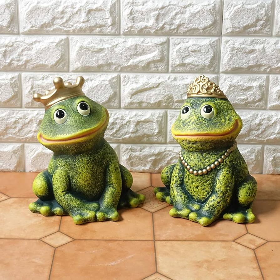 Amazon.co.jp: ポルトガル製 緑 かえる Mサイズ ペア カエルのお姫様と