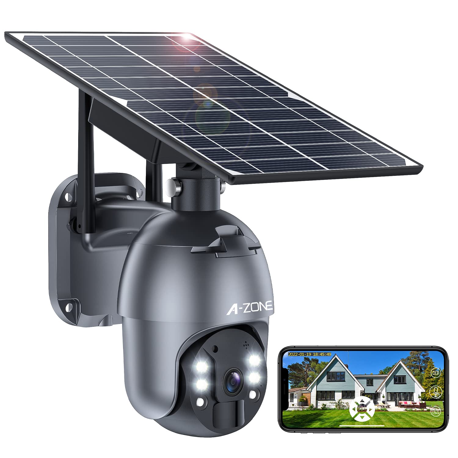 Amazon.co.jp: 【400万高画素・完全無線】A-ZONE 防犯カメラ 屋外