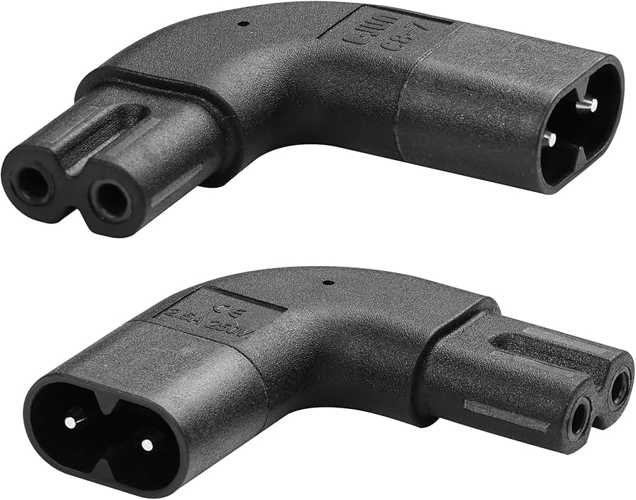 Amazon.com: JSADZKJ IEC 320 C8 to C7 Power Adapter 90 Degree Angle
