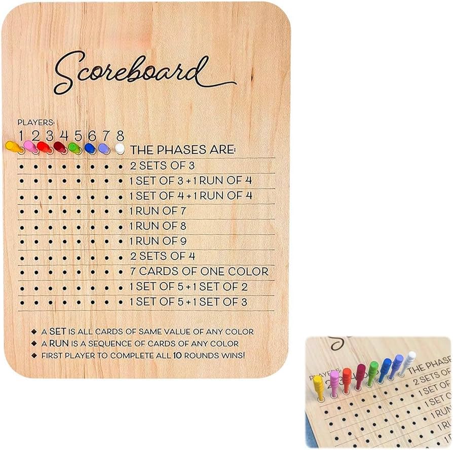 Amazon.com: Phase 10 Score Board, 2025 New Wooden Phase 10