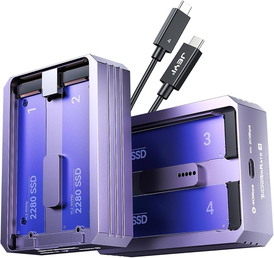 Amazon.com: JEYI Quad 2280 Nvme Enclosure, 4-Bay Enclosure, USB4