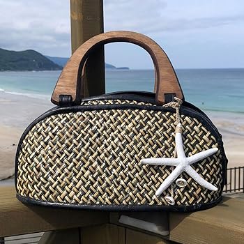 Amazon | ハワイアン バッグ ラウハラ ラウンド ハンドバッグ