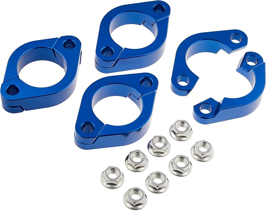 Amazon | U-KANAYA ビレットエキゾーストフランジ アルミ ブルー
