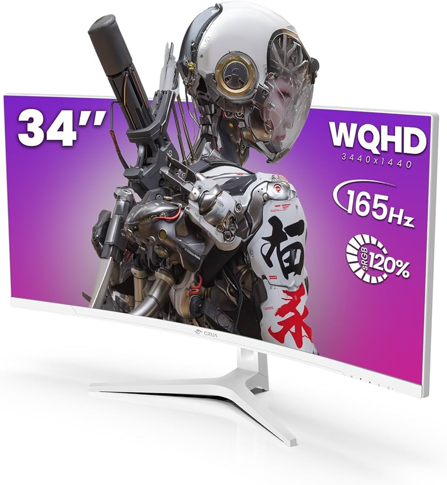 Amazon.co.jp: CRUA 湾曲 ゲーミング モニター 34インチ UWQHD(3440