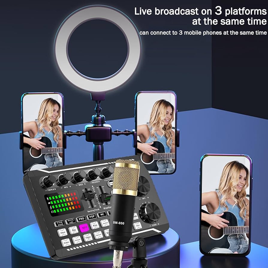 Amazon.com: F998 Live Sound Card & Audio Mixer with 16 Voice