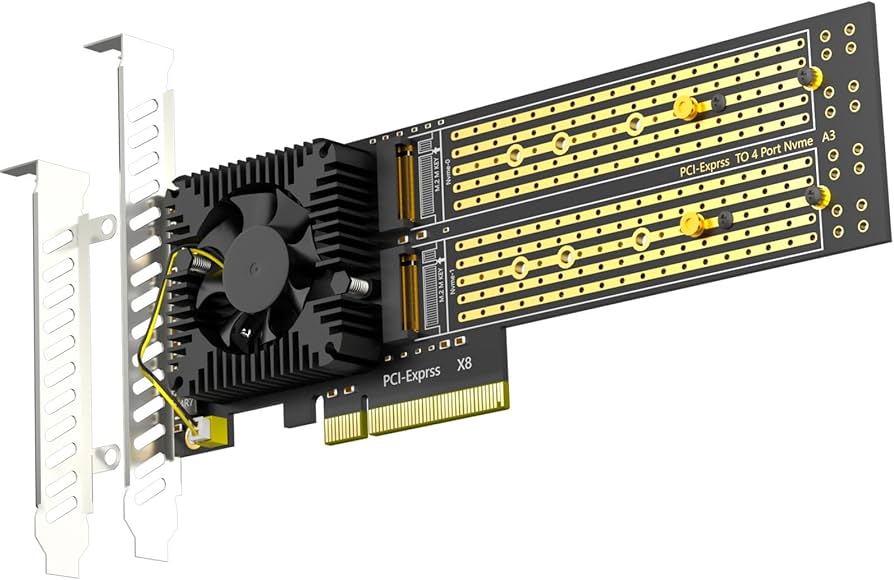 Amazon.co.jp: GLOTRENDS PA40 4枚のM.2 PCIe 変換アダプタ, PCIe 3.0