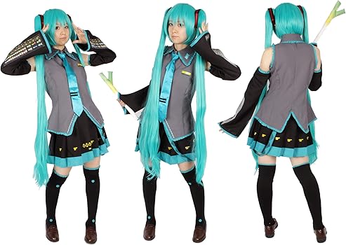Amazon.co.jp: [WELLERS] 初音ミク コスプレ 衣装 セット ネギ付き