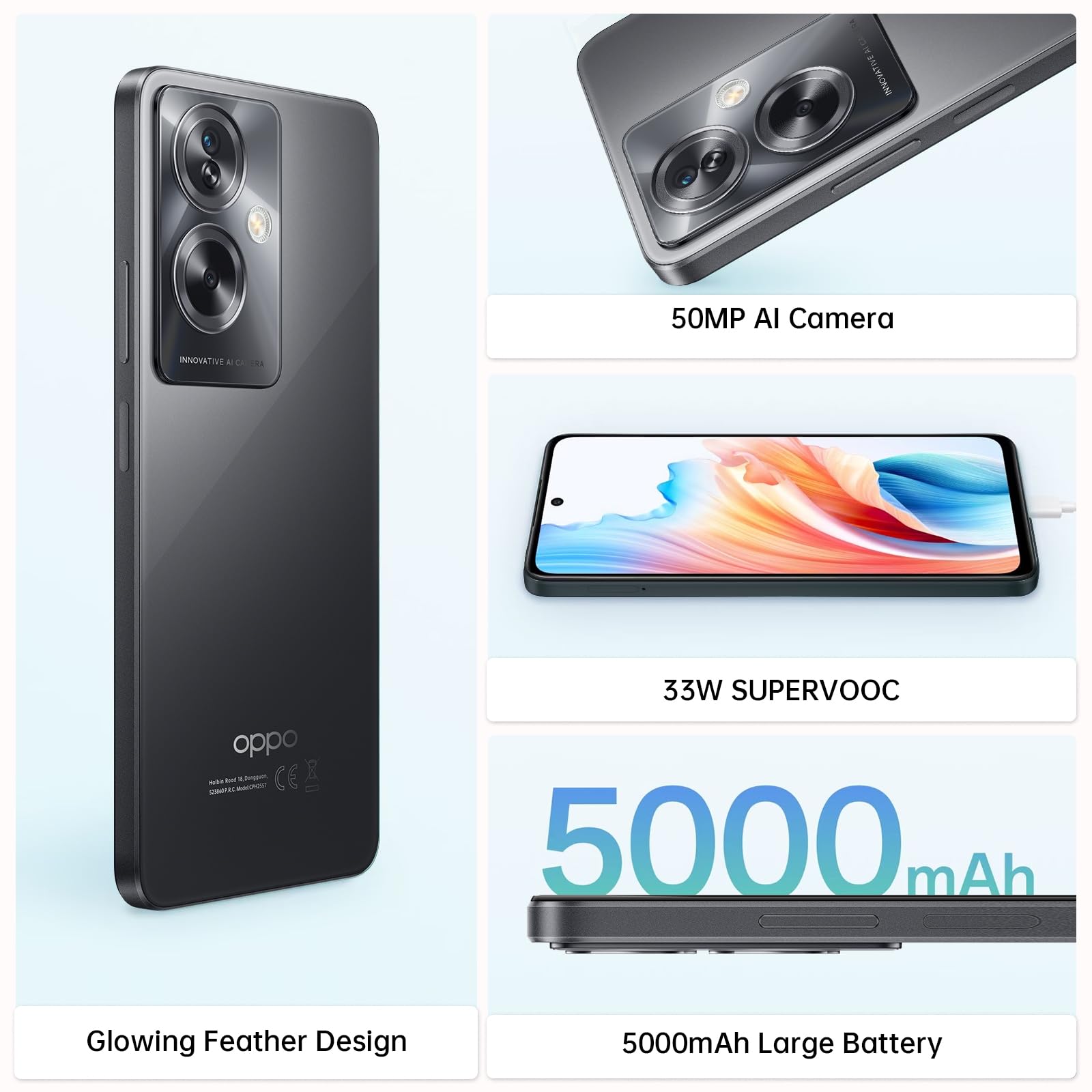 OPPO A79 5G 8 + 256 GB, Android akıllı telefon, sözleşmesiz, 90 Hz