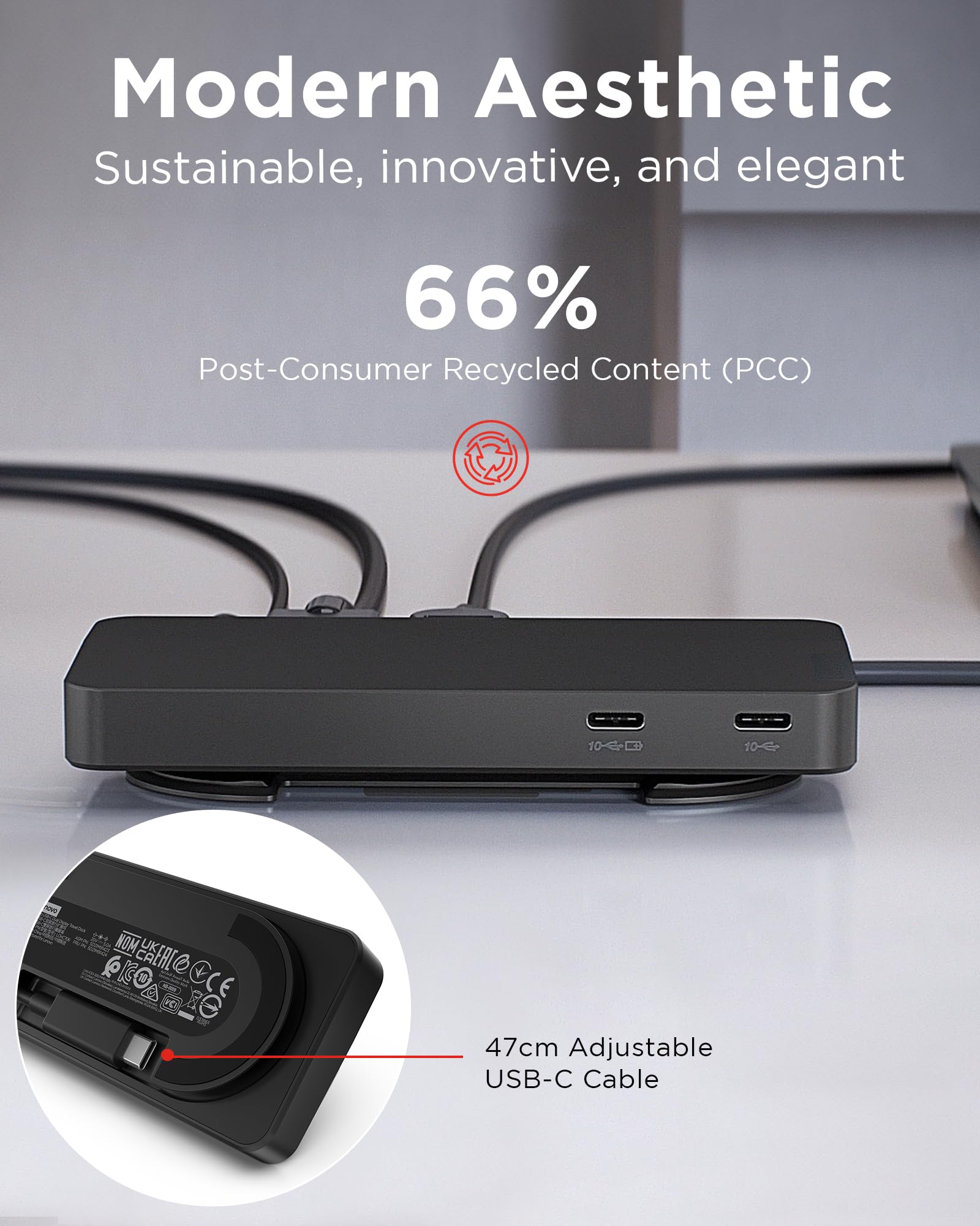 Amazon.com: Lenovo USB-C Dual Display Travel Dock - 7 Ports