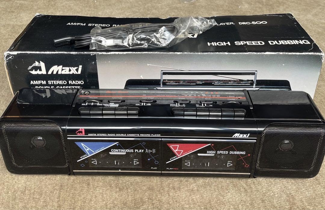 Amazon.co.jp: レトロ ポータブルラジカセ MAXI DRC-500 ダブル