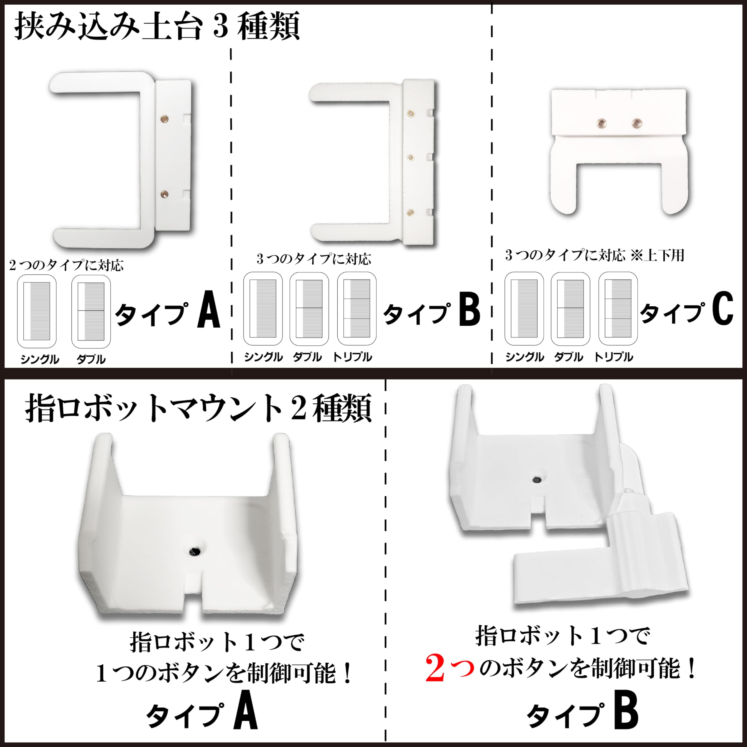 Amazon.co.jp: 『SwitchMount』指ロボット用取付台,取付枠, コスモ