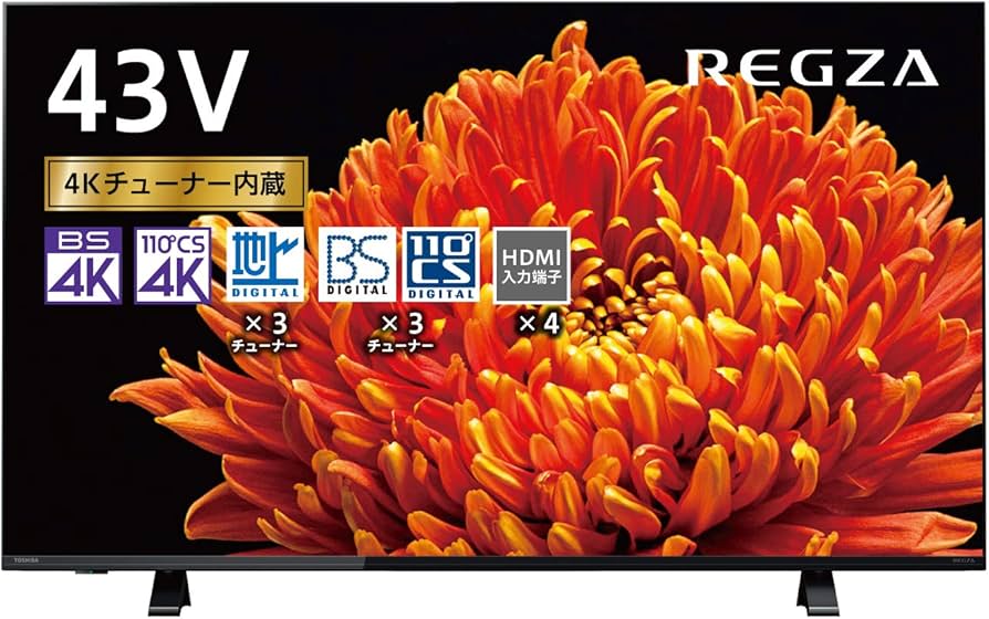 Amazon | 東芝 43V型 液晶テレビ レグザ 43C340X 4Kチューナー内蔵 外