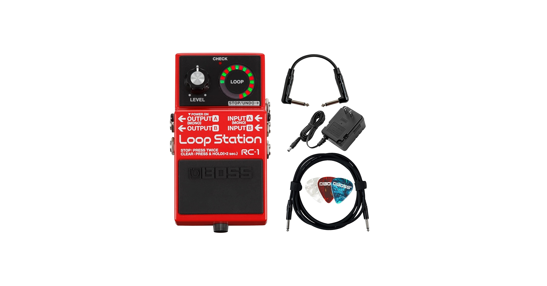 Amazon.com: Boss RC-1 Loop Station Bundle with Gearlux Power